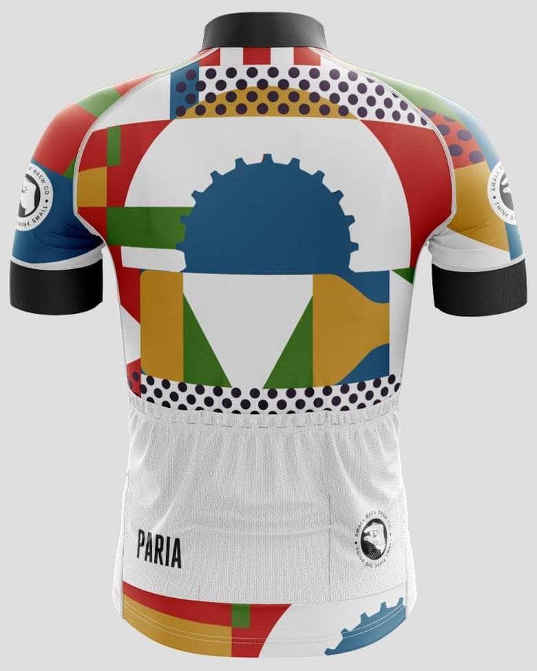Back view of Small Beer x Paria cycling jersey for men