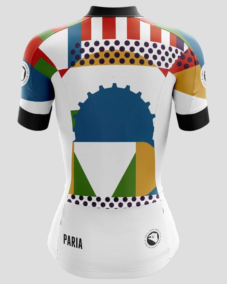 Back view of Small Beer x Paria cycling jersey for women