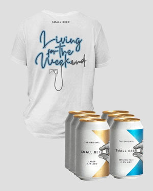 
            
                Load image into Gallery viewer, T-Shirt &amp;amp; Beer Bundle | 6x350ml Cans
            
        